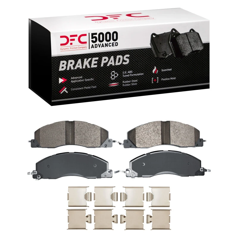 DFC 09-18 Dodge Ram 3500 Front 5000 Advanced Semi Metallic Brake Pads and Hardware Kit