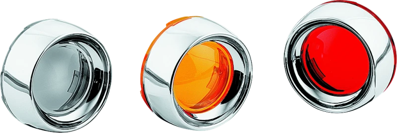 Kuryakyn Deep Dish Bezel mit Smoke Lens in Chrom