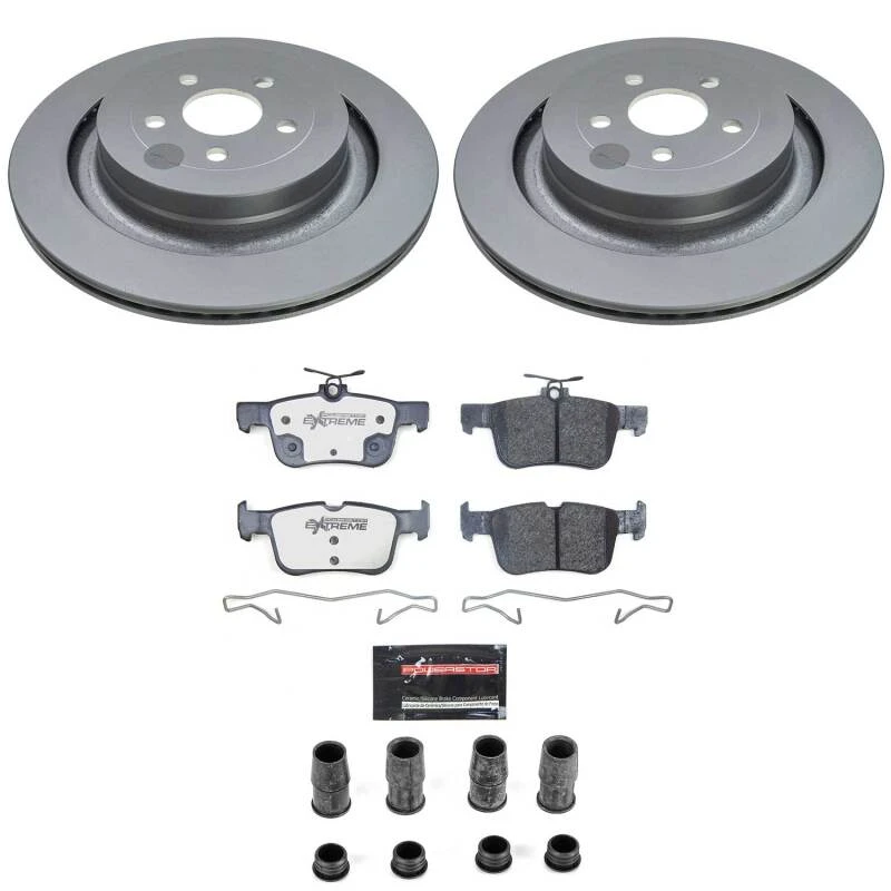 Power Stop 19-24 Ford Edge Rear Z36 Coated Truck & Tow Brake Kit