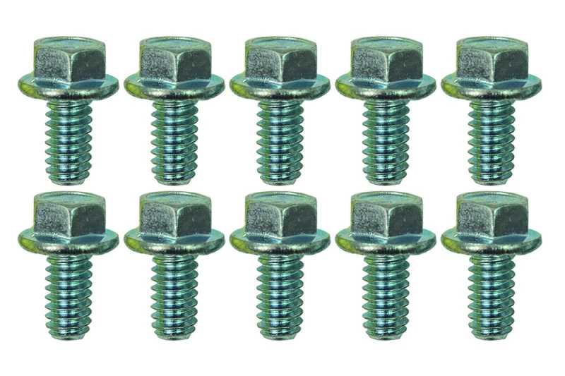 Moroso 1/4in-20 x .500in Serrated Zinc Flange Bolt – 10 Pack