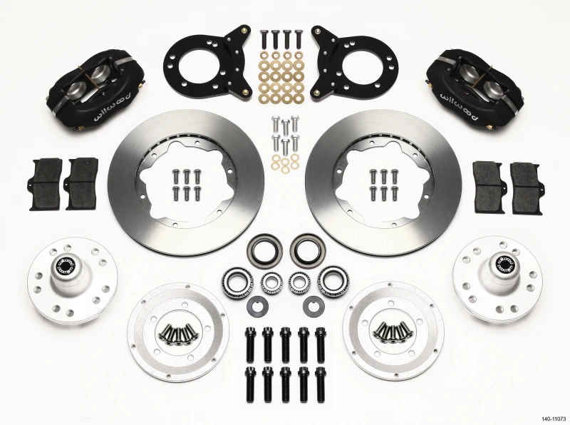 Wilwood Forged Dynalite Vorderes Kit 11,00 Zoll 1970-1973 Mustang Scheibe & Trommel Spindel