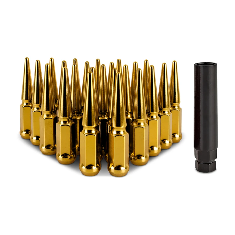 Mishimoto Stahl Spiked Radmuttern M14 x 1,5 24-teiliges Set Gold