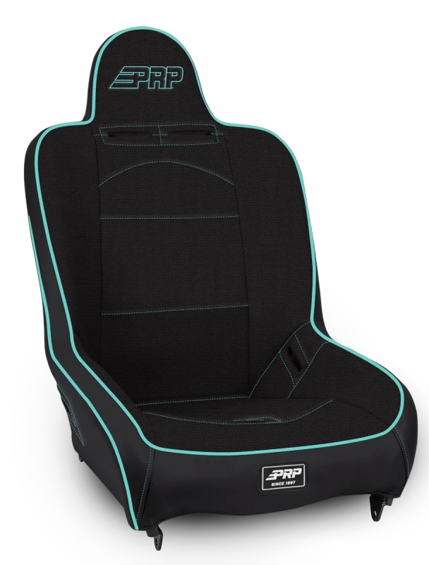 PRP Premier High Back Suspension Seat- Black/Teal Tweed