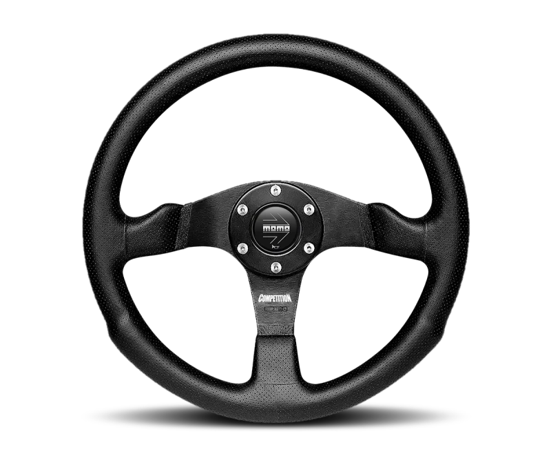 Momo Competition Steering Wheel 350 mm - Black AirLeather/Black Spokes