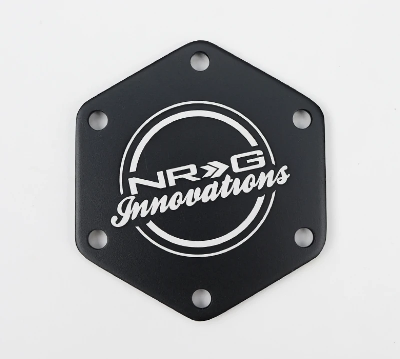 NRG Carbon Fiber w/ Blue Texalium Fabrics Horn Delete Button Circular Logo Front/ Back
