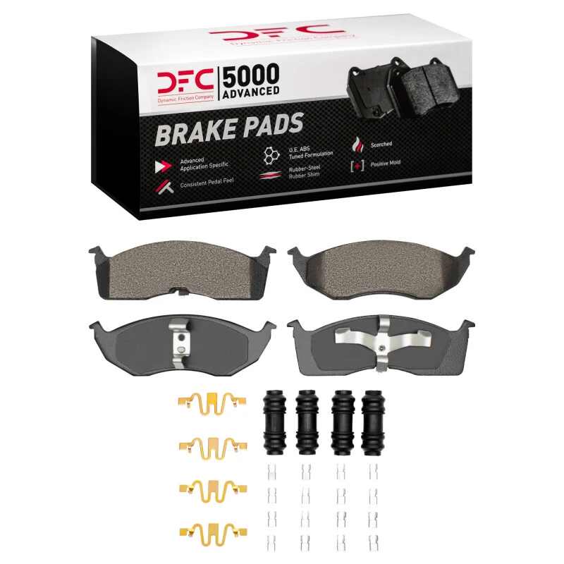 DFC 95-05 Dodge Neon Front 5000 Advanced Semi Metallic Brake Pads and Hardware Kit