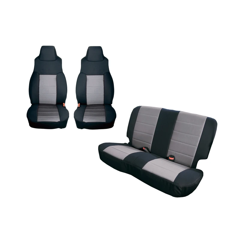 Rugged Ridge Sitzbezug-Kit Schwarz/Grau 97-02 Jeep Wrangler TJ