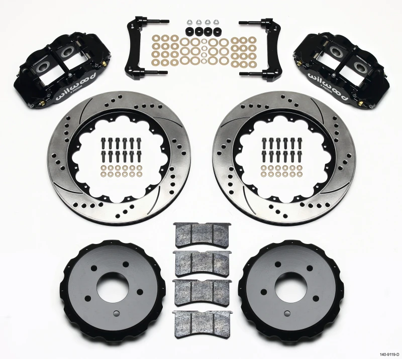 Wilwood Narrow Superlite 4R Heck-Kit 14,00 Zoll gebohrt 97-04 Corvette C5/Z06 05-13 C6