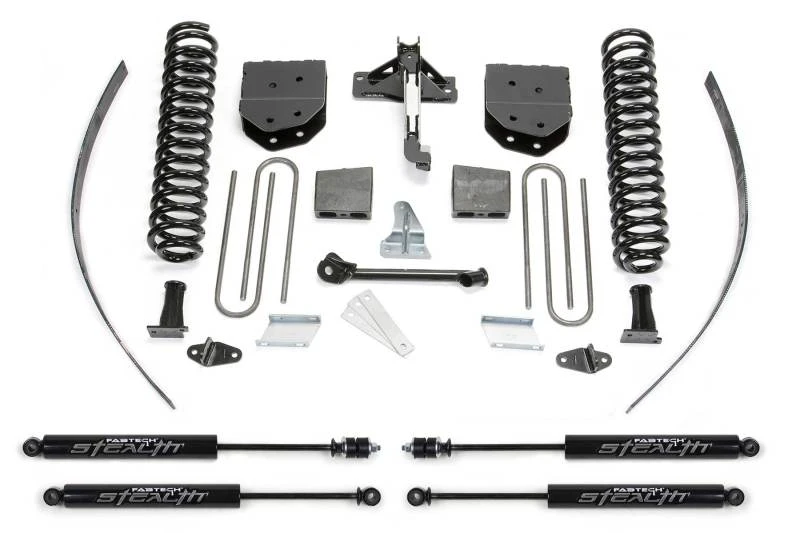 Fabtech 08-16 Ford F250 4WD mit Werksoverload 8 Zoll Basic-System mit Stealth