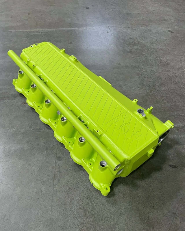 CSF Toyota A90/A91 Supra/ BMW G-Series B58 Charge-Air Cooler Manifold - Sublime Yellow Green