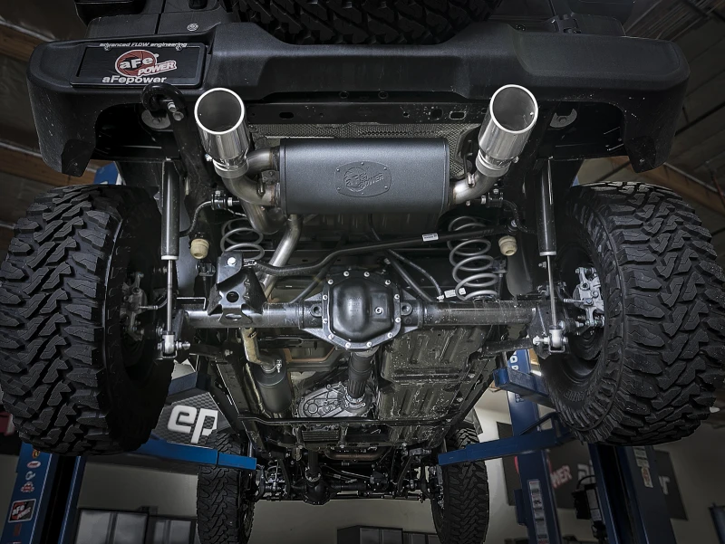 aFe Rebel Series 2.5in 304 SS Cat-Back Exhaust w/ Polished Tips 2018+ Jeep Wrangler (JL) V6 3.6L