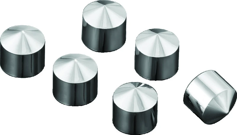 Kuryakyn Peaked Rocker Box Bolt Covers 6-teilig für Twin Cam & Milwaukee-8