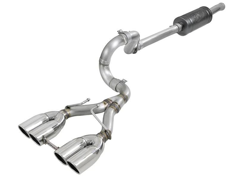 aFe Rebel Series 2,5 Zoll 304 SS Cat-Back Auspuff mit polierter Spitze 18-20 Jeep Wrangler (JL)