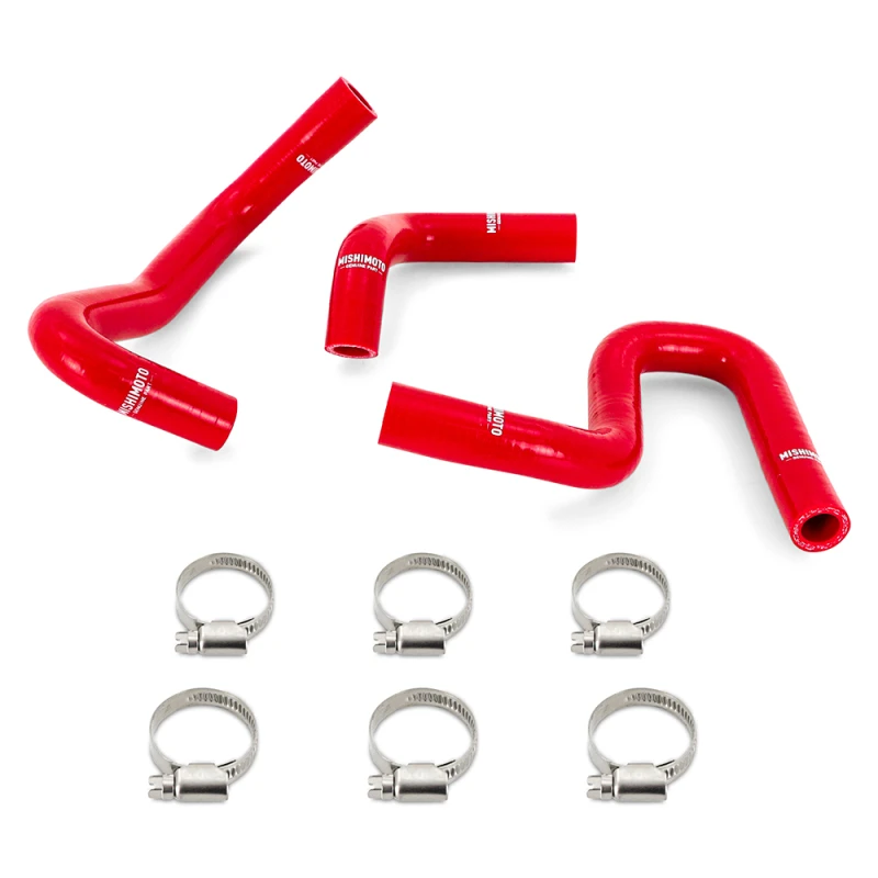 Mishimoto 96-02 4Runner 3.4L Silikon-Heizschlauch-Kit (ohne hintere Heizung) Rot