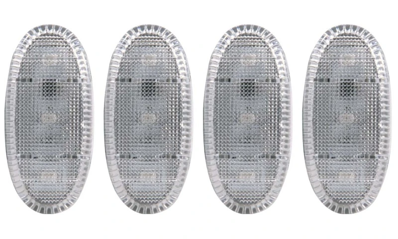 ANZO 2011-2016 Ford F-350 LED Fender Light Kit Clear 2pc Amber / 2pc Red