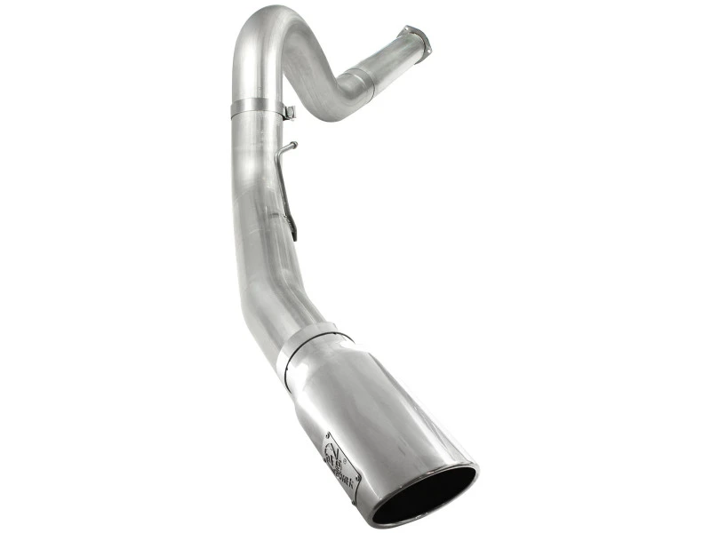 aFe Atlas 5 Zoll DPF-Back Aluminized Stahl Auspuff Sys, Ford Diesel LKW 11-14 v8-6.7L (td) Polierter Tipp