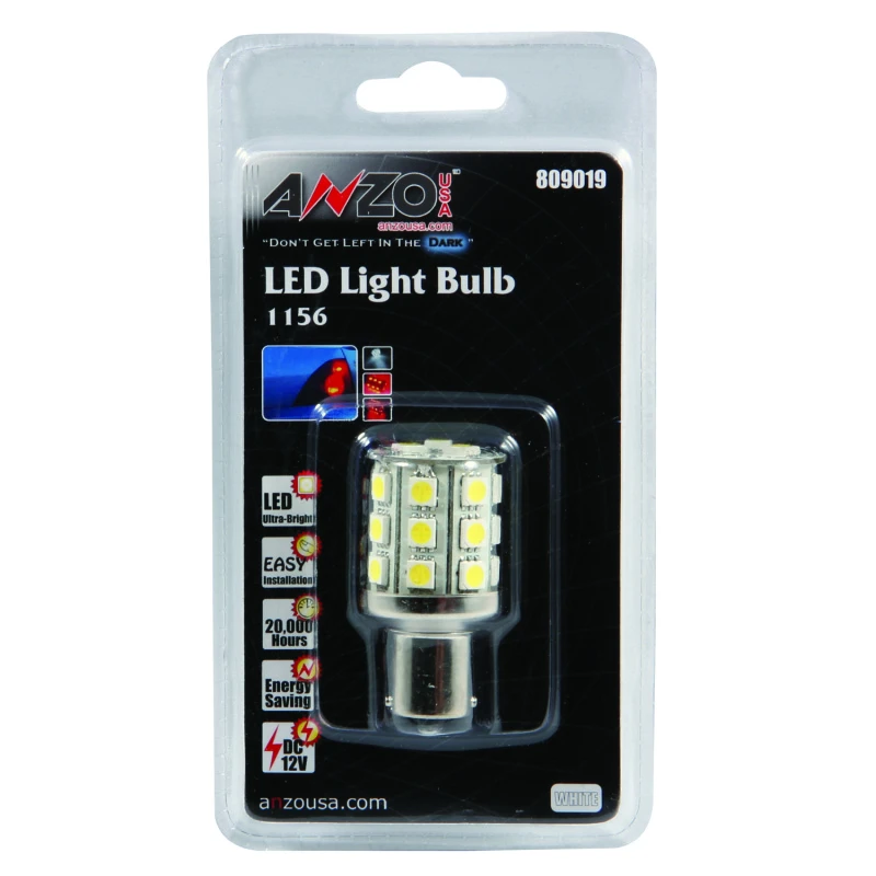 ANZO LED Bulbs Universal LED 1156 White - 24 LEDs 2in Tall