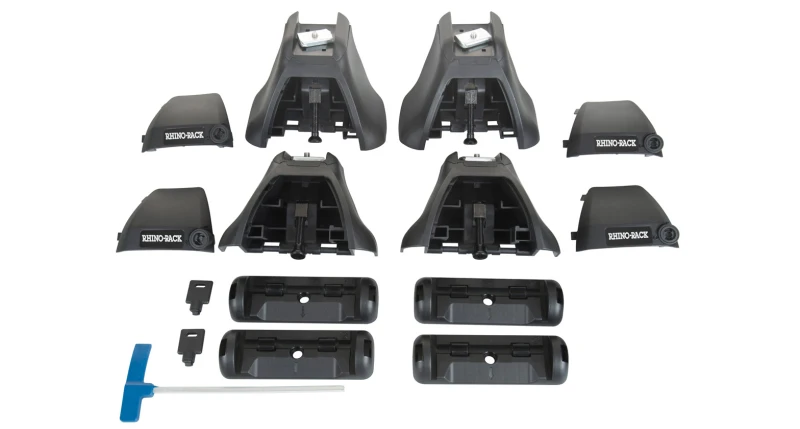 Rhino-Rack 18-19 Chevrolet Silverado 1500 4-Türer Pick-up Heavy Duty 2500 2-Stangen Dachträger - Schwarz