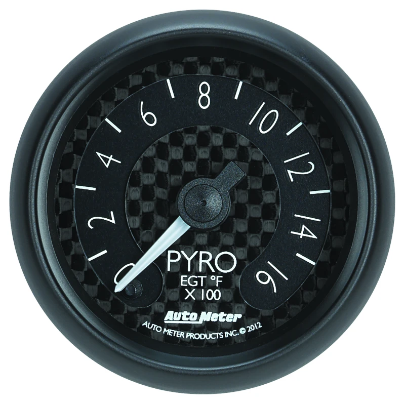 Autometer GT Series 52mm Full Sweep Electronic 0-1600 Deg F EGT/Pyrometer Gauge