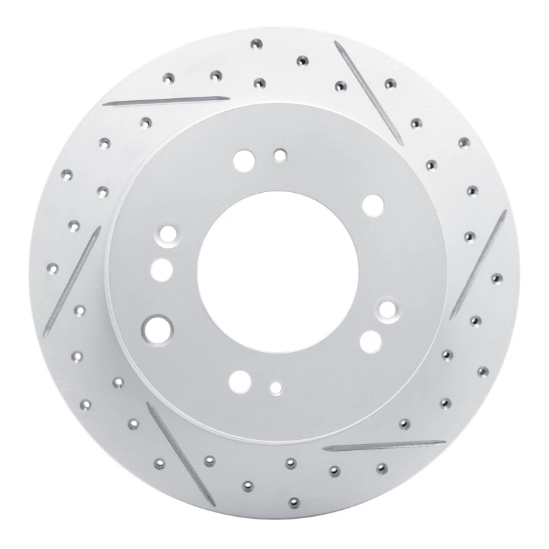 DFC 03-06 Kia Sorento Rear Right Drilled & Slotted Geoperformance Rotor