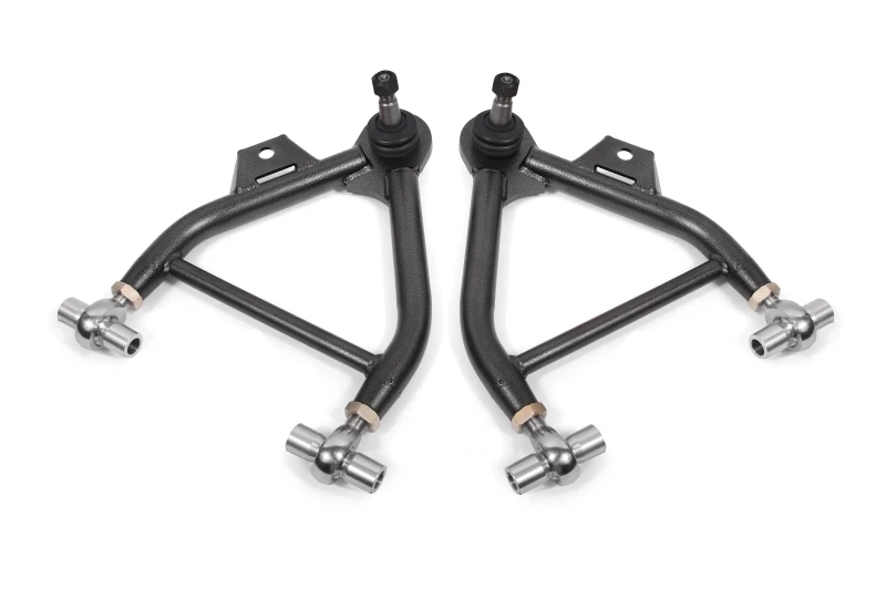 BMR 79-93 Mustang Lower A-Arms (Coilover Only) w/ Adj. Rod End Tall Ball Joint - Black Hammertone