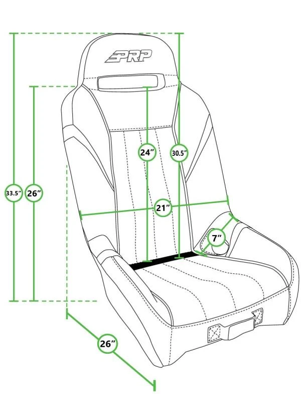PRP GT/S.E. Suspension Seats Kit for Honda Talon (Pair) - Black
