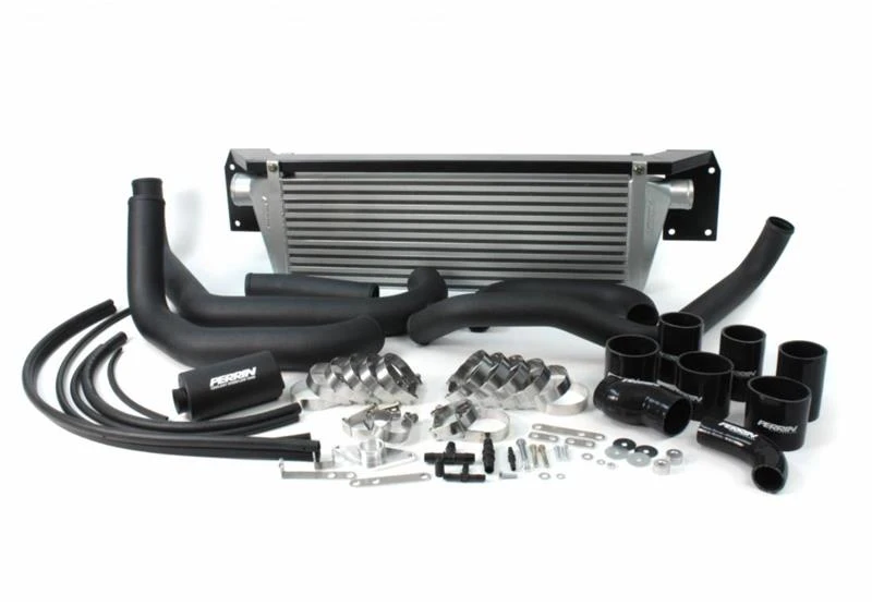 Perrin Schwarze Boost-Rohre mit schwarzen Silikon für 08+ Subaru WRX