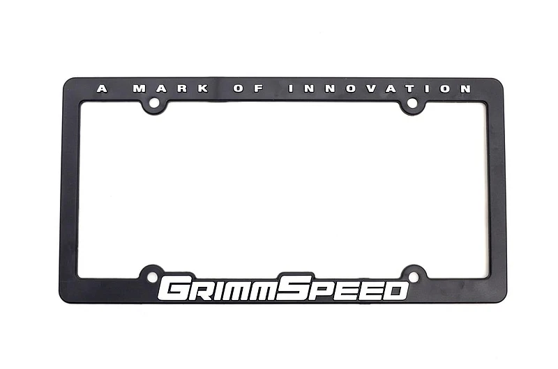 GrimmSpeed License Plate Frame - GrimmSpeed Text (Single)