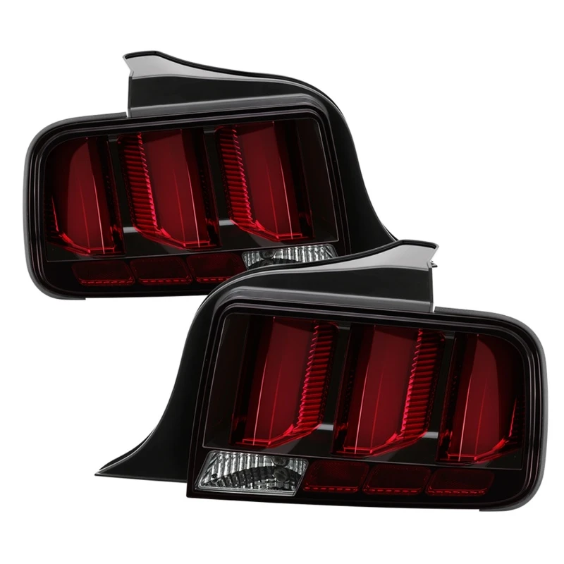 spyder_5086716-6794c535aec59 Spyder 05-09 Ford Mustang (Red Light Bar) LED Tail Lights - Black ALT-YD-FM05V3-RBLED-BK