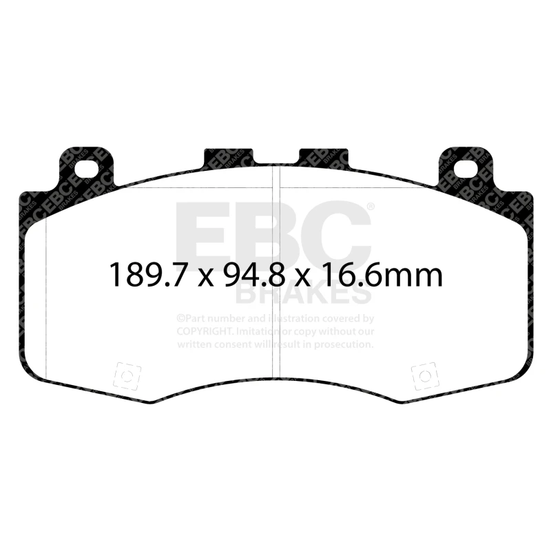 EBC Racing 2018+ Jeep Grand Cherokee Trackhawk 6.2L S/C RP-1 Race Front Brake Pads