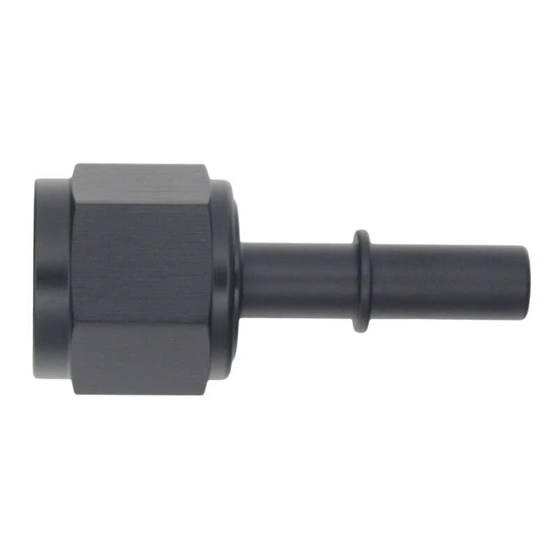 DeatschWerks 10AN Weibliche Flare-Swivel auf 3/8 Zoll männliche EFI Quick Disconnect - Anodisiert Matt Schwarz