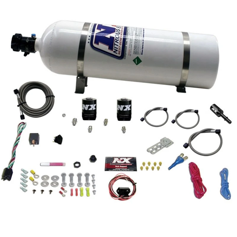 nitrous-express_20918-15-67943080f1c62 Nitrous Express Dodge Hemi/SRT8 Einzelne Düse Fly By Wire Nitrous Kit (35-150HP) mit 15lb Flasche