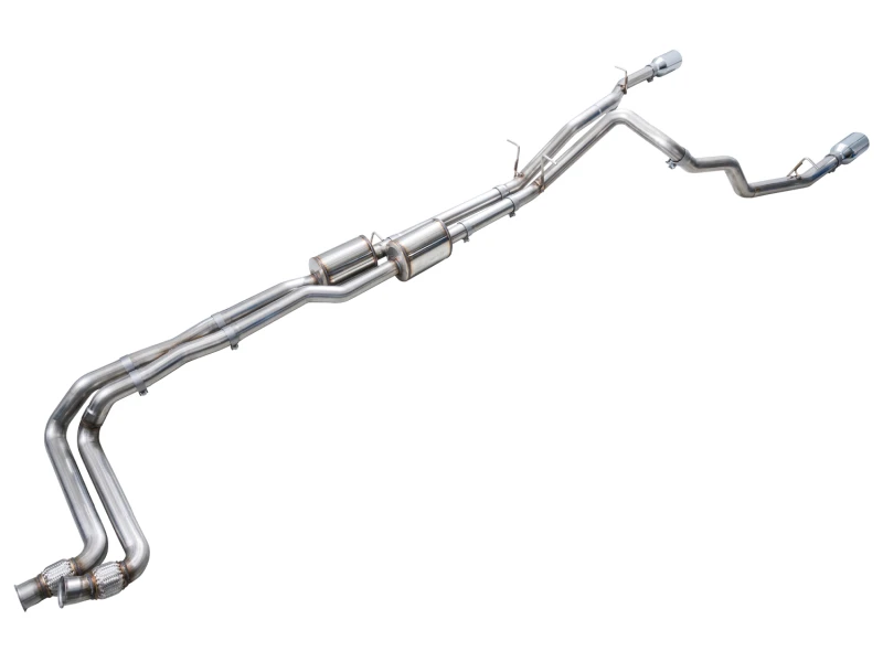 AWE Tuning 2025+ RAM 1500 3.0TT Rebel 0FG Cat-Back Exhaust w/ Chrome Silver Tips