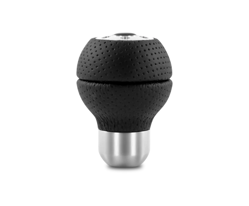 Momo Race Shift Knob - Black Airleather, Aluminum Insert