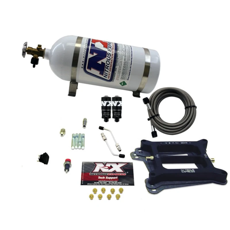 Nitrous Express 4150 Hitman 4-BBL Nitrous-Kit (100-200PS) mit 10lb-Flasche