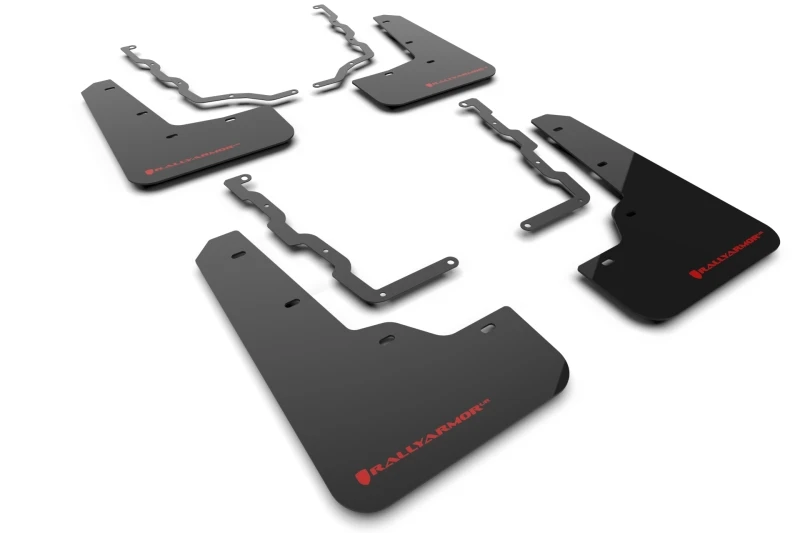 Rally Armor 20-24 Ford Puma ST Schwarze Schmutzfänger mit rotem Logo