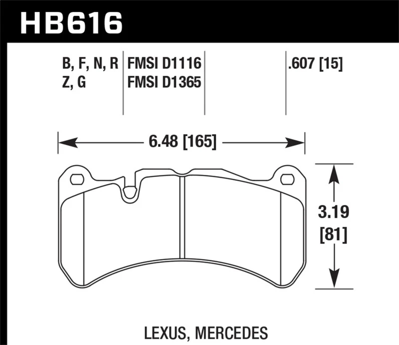 Hawk 05-06 Mercedes-Benz CLK55 AMG ER-1 Bremsbeläge (für Brembo Bremse)