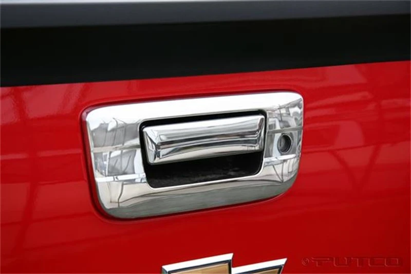 Putco 14-14 Chevrolet Silverado HD - Heckklappen-Griff mit Schlüsselloch Heckklappen- und Rückfahrscheinwerfer-Abdeckungen