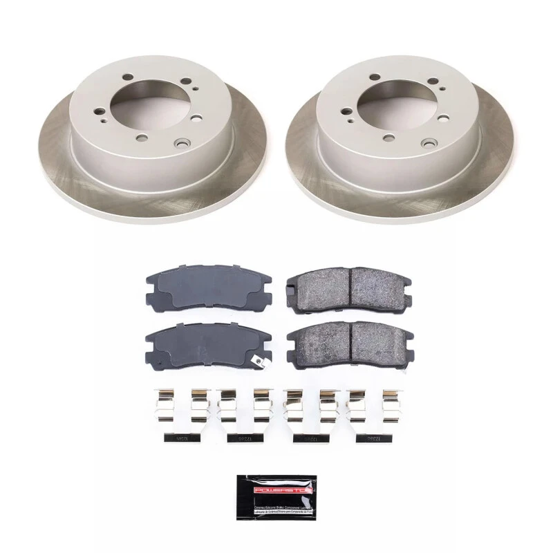 Power Stop Rear Semi-Coated Rotor Kit for 99-03 Mitsubishi Galant