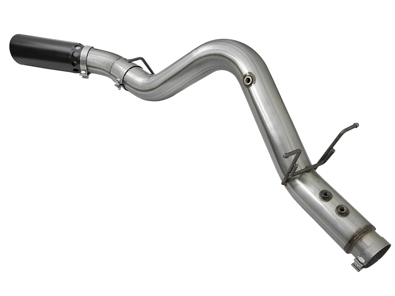 aFe LARGE BORE HD 5 Zoll 409-SS DPF-Back Auspuff mit schwarzer Spitze 2017 GM Duramax V8-6,6L (td) L5P