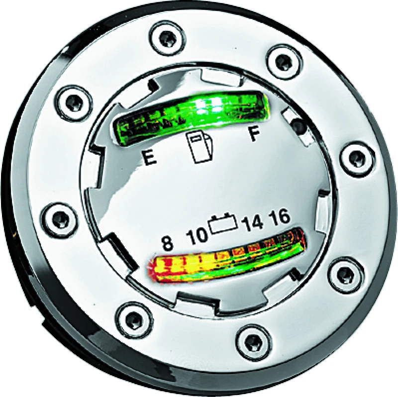 Kuryakyn Informer LED Kraftstoff- und Batterieanzeige Chrom