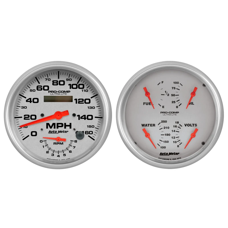 Autometer Ultra-Lite 2-teiliges Anzeigeset Quad & Tach/Speedo 5 Zoll