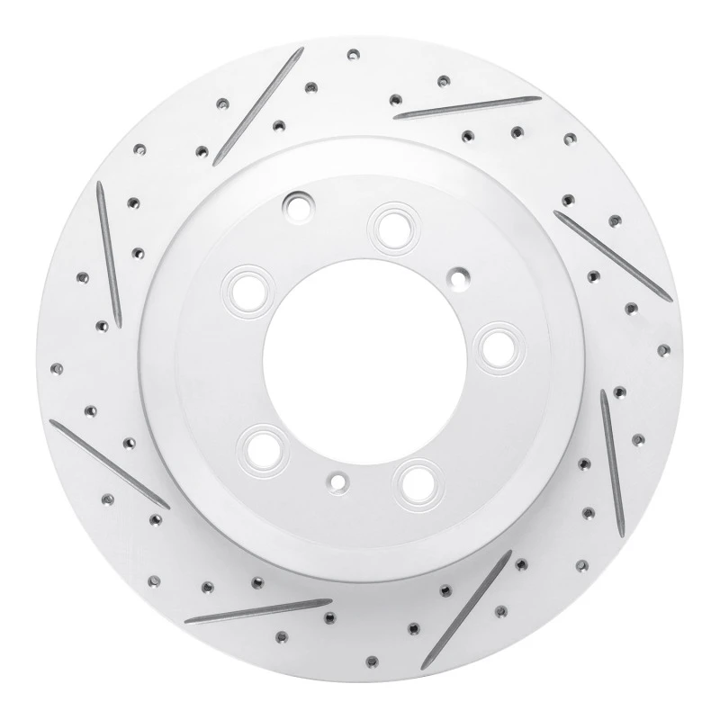 DFC 19-23 Porsche Cayenne Rear Left Drilled & Slotted Geoperformance Rotor