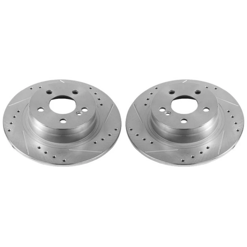 Power Stop 12-16 Mercedes-Benz C250 Rear Evolution Drilled & Slotted Rotors - Pair
