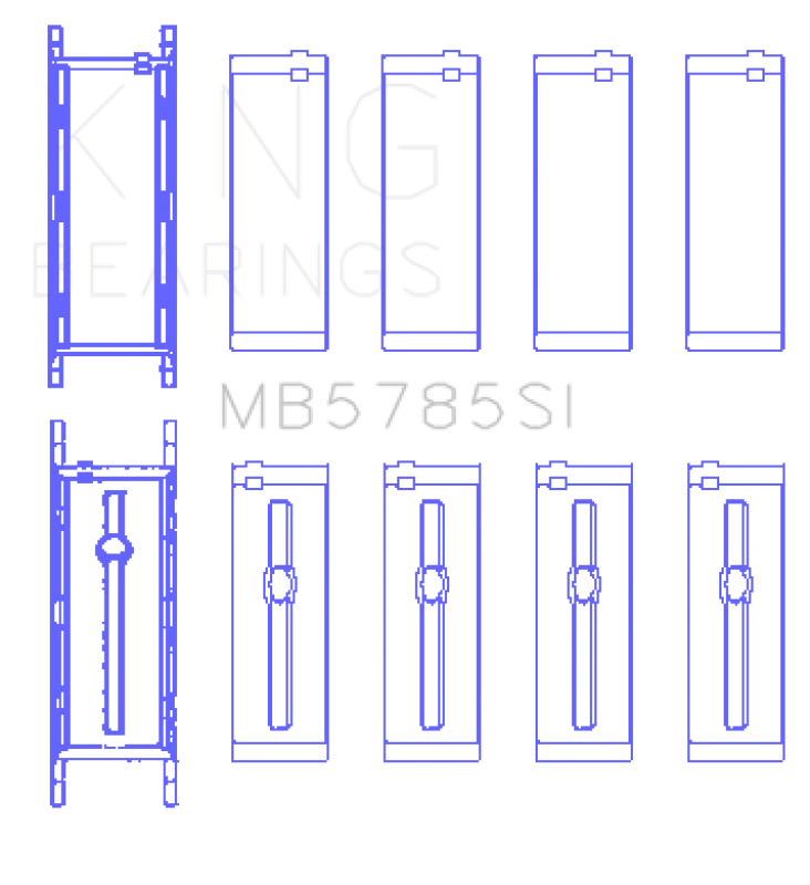 King Engine Bearings BMW B48A20B Main Bearing Set