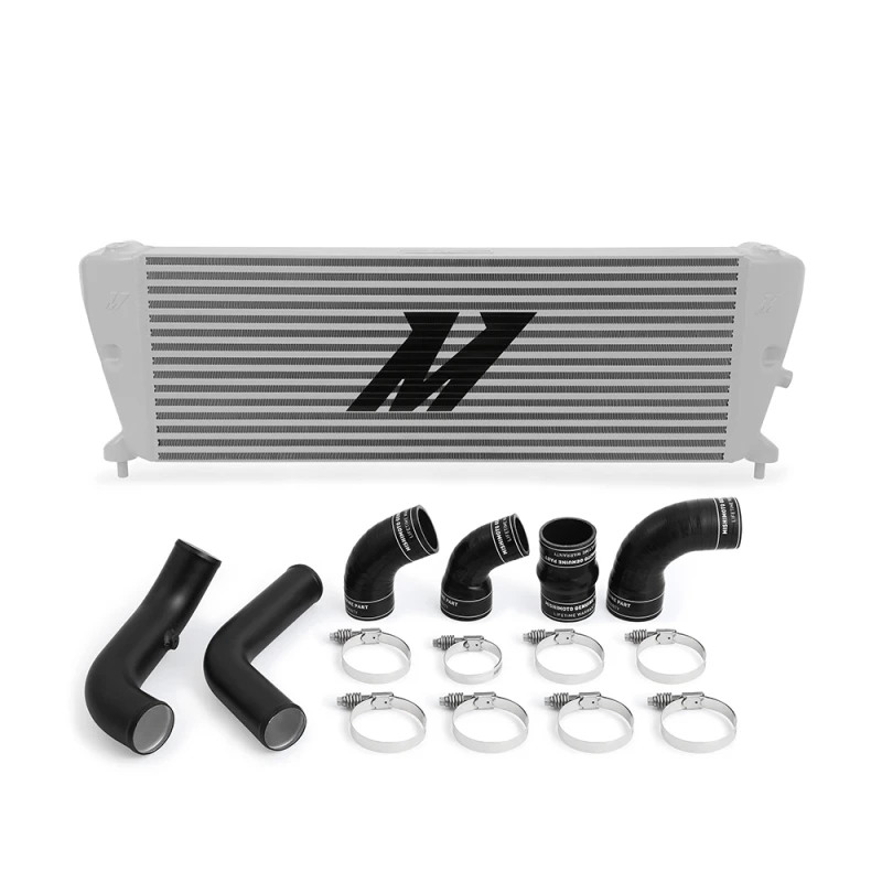 Mishimoto Ford Ranger 3.2L Diesel Intercooler-Kit 2011+ Silber mit Wrinkle Black Pipes