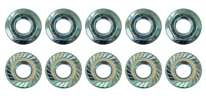 Moroso 5/16in-24 Serrated Zinc Flange Nut - 10 Pack