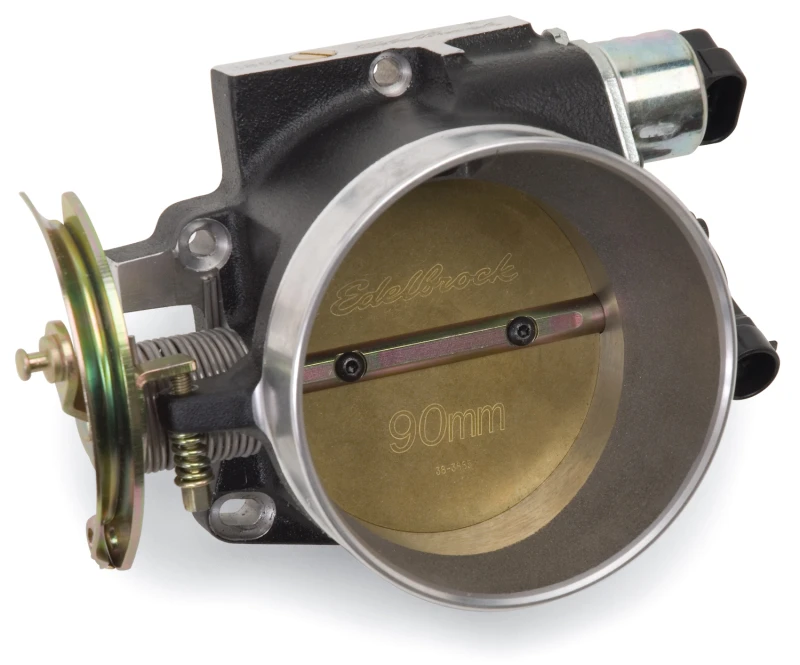 Edelbrock-Drosselklappe Victor Universal LS1 90mm Schwarz Mini-Textur-Pulverbeschichtung