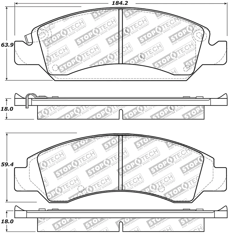 stoptech_309.13630-6794eb6703f1c StopTech 08-17 Cadillac Escalade Street Performance Front Brake Pads