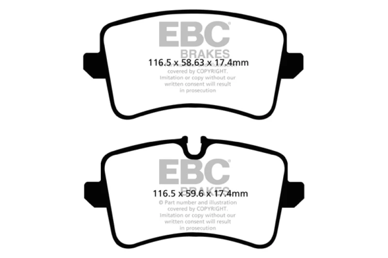 ebc_DP22082-6793206229948 EBC 11 Audi A6 2.0 Turbo Yellowstuff Rear Brake Pads